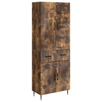 vidaXL Juego De Armarios 2 Uds. Roble Ahumado Madera De Ingenier&iacute;a Vidaxl