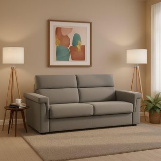 Dmora Dmora - Sof&aacute; Cama 2 Plazas Tenna, Sof&aacute; Convertible Para Sal&oacute;n, Acolchado, Desenfundable, Calidad 100% Made In Italy, 185x95 H100 Cm, Gris