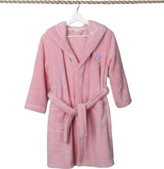 Linum Home Textiles Kids Super Plush Double Brushed Hooded Bathrobe