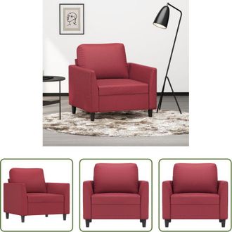 vidaXL Poltrona rossa - Poltrona Rosso Vino 60 cm in Similpelle
