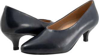 Trotters Kimber High Womens Heels Navy : 10.5 N (AA), Leather