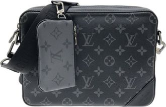 Louis Vuitton Monogram Eclipse Black Gris Coated Canvas Shoulder Bag (Pre-Owned)