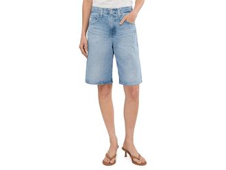 AG - Adriano Goldschmied Hattie High-Rise Barrel Shorts in Mondrian Womens Shorts Mondrian : 27 11, Cotton