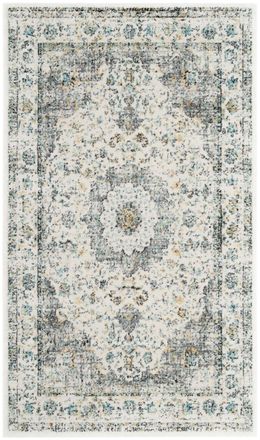 Safavieh Alfombra transicional de polipropileno gris/oro, 122 x 183 cm