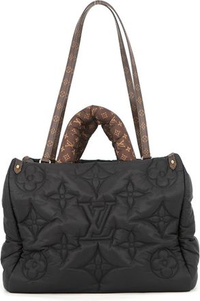 Louis Vuitton Black Noir Nylon Monogram Handbag Tote Bag (Pre-Owned)