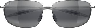 Maui Jim 64mm Oversize PolarizedPlus2 Rectangular Sunglasses in Grey at Nordstrom