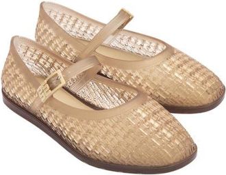 Melissa Harper Mary Jane Jelly Flat in Clear Beige at Nordstrom, Size 10
