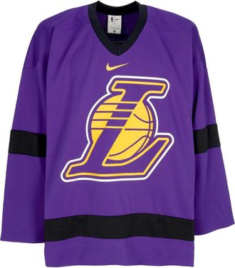 Nike Lakers Courtside Hockey Jersey - Heren - Fitness - Paars - L - Polyester - Fitness