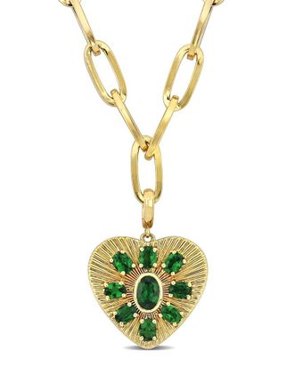 Rina Limor 10K 1.84 Ct. Tw. Tsavorite Heart Oval Necklace