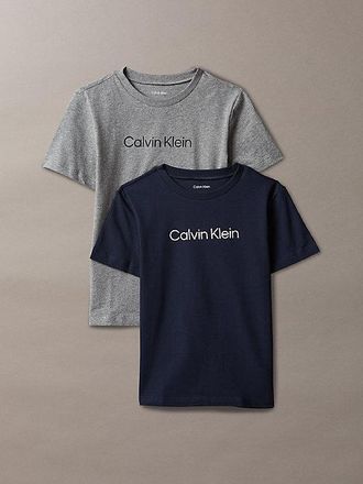 Calvin Klein Pack de 2 camisetas para ni&ntilde;o - Icon Cotton Stretch