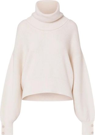 Liu Jo Turtleneck van pure wol - Dames - Coltruien - Wit - M - Wol - Truien & Vesten