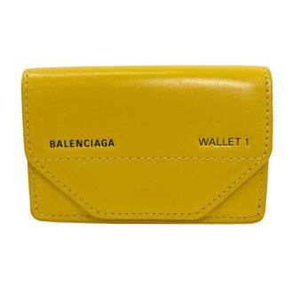 Balenciaga Yellow Leather Wallet (Tri-Fold) (Pre-Owned)