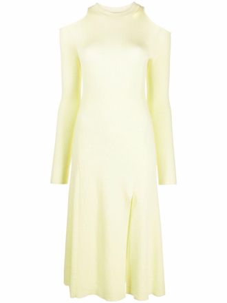 Stella McCartney knitted midi dress - women - Fabric - 42 - Yellow