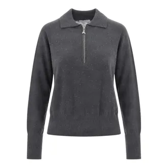 Patrizia Pepe Tops, Dames, Grijs, XS, Wol, Pullover