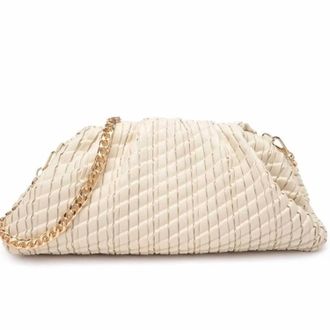 Urban Expression Womens Veronica Clutch Bag In Oatmilk