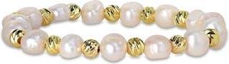 Delmar Cultured Pearl Beaded Stretch Bracelet in Gold at Nordstrom Rack