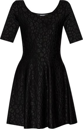 Versace Medusa jacquard mini dress - women - Viscose/Polyamide/Polyester/Elastane - 40 - Black