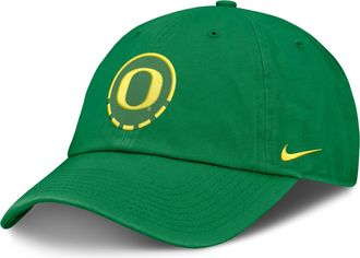 Nike Oregon Natural Club Nike Mens College Adjustable Hat in Green | NC0130DUON-YW8
