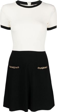 Valentino Garavani VLogo short-sleeve minidress - women - Polyester/Viscose - L - Black