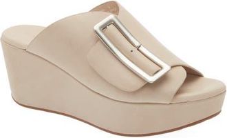 Chocolat Blu Yasha Platform Wedge Sandal in Off White Leather at Nordstrom, Size 6.5