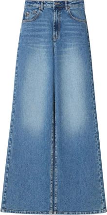 Janice Jeans, Dames, Blauw, W31, Katoen, Mason Wide Jeans
