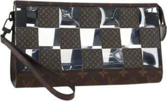 Louis Vuitton Pre-owned Clutches, female, Brown, Size: ONE SIZE Pre-owned Canvas Clutch