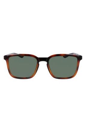 Nike Circuit 55mm Square Sunglasses in Soft Tortoise /Green at Nordstrom Rack