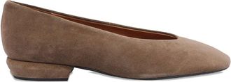 Ángel Alarcón round-toe slip-on pumps - women - Calf Leather/Rubber/Calf Suede - 39 - Brown