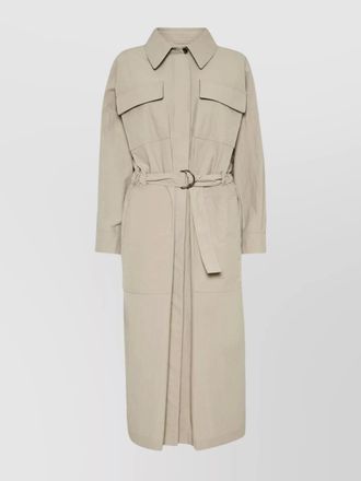 Brunello Cucinelli trench coat belted back vent