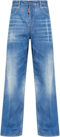 Dsquared2 Jeans met verweerd effect - Heren - Loose Fit Jeans - Blauw - S - Katoen - Jeans