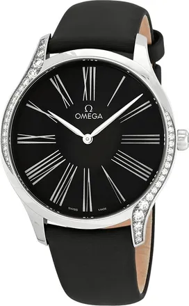 Omega Pre-owned Omega De Ville Diamond Black Dial Ladies Watch 428.17.39.60.01.001