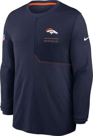 Nike Denver Broncos Sideline Coach Nike Mens Dri-FIT NFL Long-Sleeve Top in Blue | 03B1061K8W-B8B