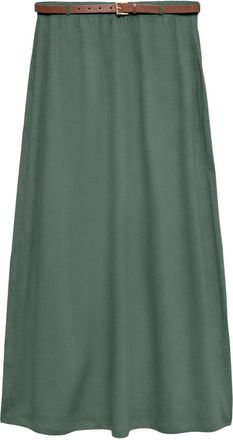 Vero Moda Maxirock VERO MODA VMLUNA ANKLE SKIRT JRS NOOS, Damen, Gr. XL, laurel wreath, Jersey, Obermaterial: 50% Baumwolle, 50% Polyester, unifarben, kn&ouml;chella