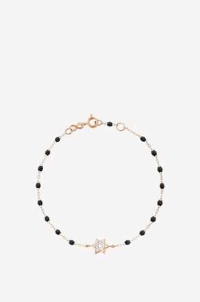 Gigi Clozeau Roségold- und Diamantarmband Étoile de David Noir