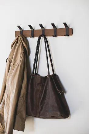 Anthropologie Wall Mounted Wood and Metal Coat Rack