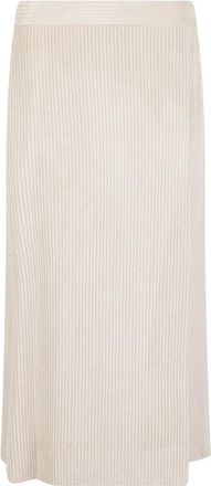 PESERICO Falda midi plisada - Skirts - Mujer - Beige - M