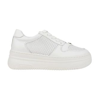 Sergio Moretti Sneakers, female, White, 6 UK, Casual White Leather Trainers