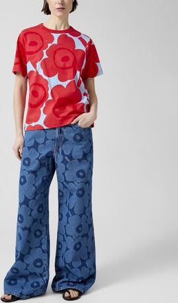 Marimekko Womens Maridenim Unikko wide-leg jean