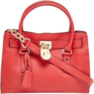 Michael Kors Pre-owned Handbags, female, Red, Size: ONE SIZE Pre-owned Leather Tote