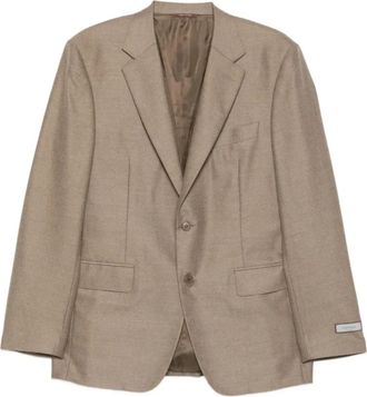 Canali Kameel Regular Fit Wollen Blazer - Heren - Blazers - Bruin - XL - Wol - Jassen