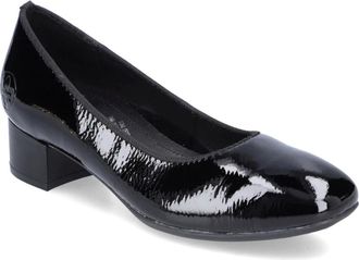 Rieker Elegante Gesloten Formele Zakelijke Schoenen - Dames - Pumps - Zwart - 37 EU - Leer - Schoenen