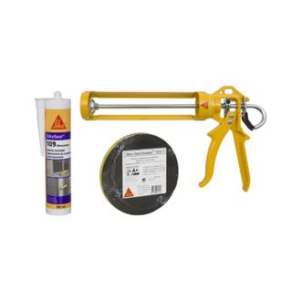 Sika Kit Sika De Montaje De Ventanas Espuma De Poliuretano - Masilla De Silicona 300ml - Pistola Manual Para Cartucho