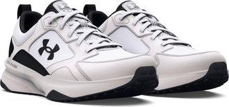 Under Armour Trainingsschuh UNDER ARMOUR UA Charged Edge, Herren, Gr. 47,5, weiss (wei&szlig;, wei&szlig;, schwarz), Leder, Synthetik, Textil, Schuhe Trainingsschuh