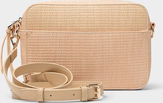 Ela Womens Bloom braided-texture crossbody bag