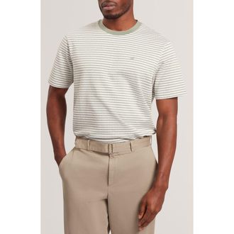 Ted Baker Vexrin Stripe Cotton T-Shirt in Mid-Green at Nordstrom, Size 2