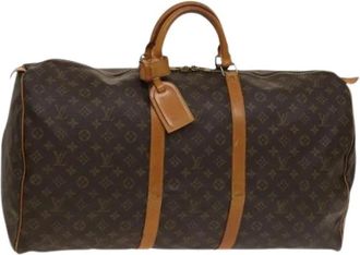 Louis Vuitton Pre-owned Weekend Bags, female, Brown, Size: ONE SIZE Pre-owned Keepall 60 Boston Bag