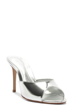 Schutz Cloe Slide Sandal in Prata at Nordstrom, Size 10.5