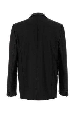 Loewe Mens Black Wool Blend Blazer Giacche E Gilet