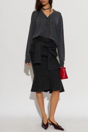 Jacquemus Wool Skirt Fiocco, Womens, Grey