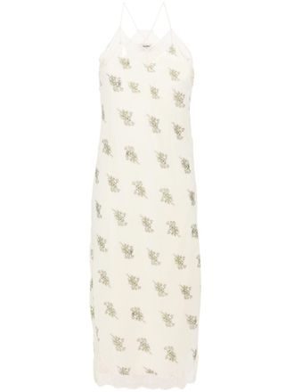 Zadig&Voltaire Abito lungo Risty con ruches - Giallo